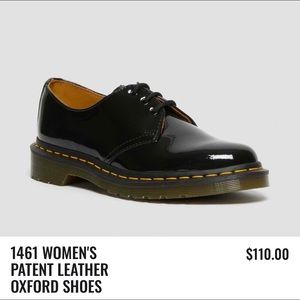 Dr Martens Black Patent 1461 Oxfords | Docs Loafer